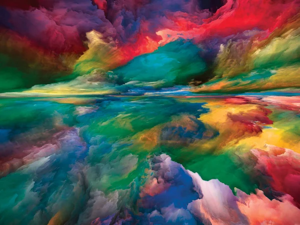 Спектральні Гори Втеча Серії Реалій Образ Сюрреалістичного Заходу Сонця Кольори — стокове фото