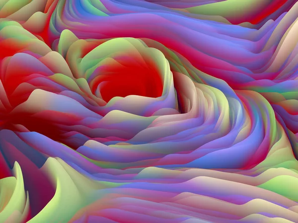 Geometrie Náhodného Série Dimensional Wave Backdrop Vířící Barevné Textury Vykreslování — Stock fotografie