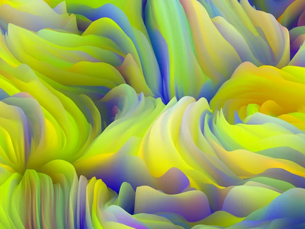 Zkroucené Odstíny Série Dimensional Wave Umělecká Abstrakce Složená Vířící Barevné — Stock fotografie