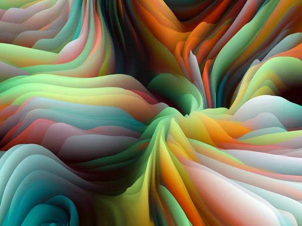 Поверхностный Поворот Dimensional Wave Series Абстрактный Фон Тонкой Цветовой Текстуры — стоковое фото