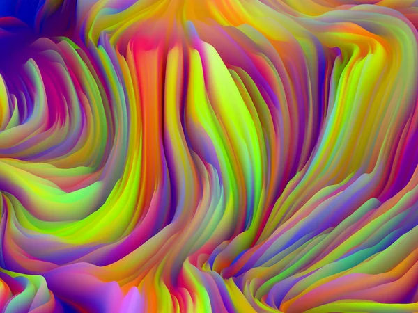 Eltorzult Felszín Dimenzionális Hullámsorozat Kép Örvénylő Szín Textúra Véletlenszerű Turbulencia — Stock Fotó