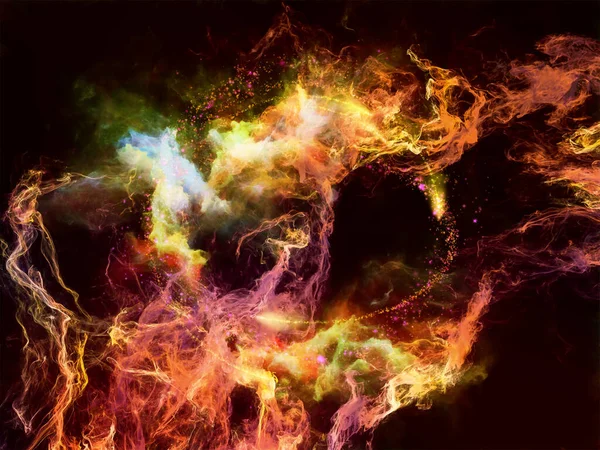 Elements Fractal Nebula Organic Textures Lights Subject Science Education — Stock Photo, Image