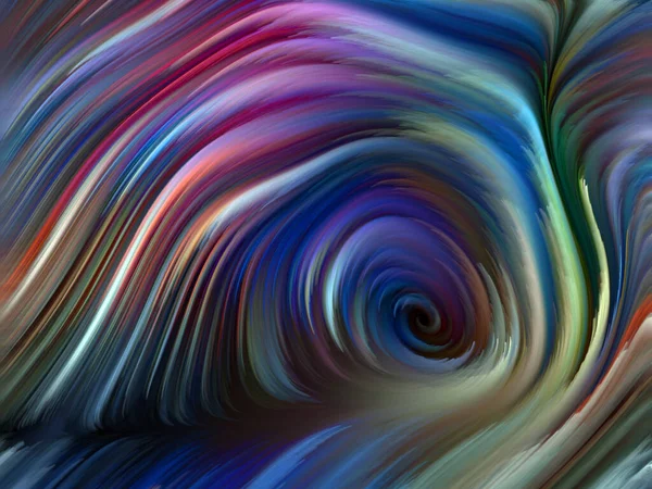 Kleur Swirl Serie Samenstelling Van Kleurrijke Beweging Van Spectrale Vezels — Stockfoto