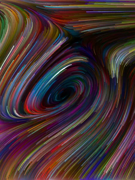 Serial Color Swirl Komposisi Warna Warni Gerak Serat Spektral Pada — Stok Foto