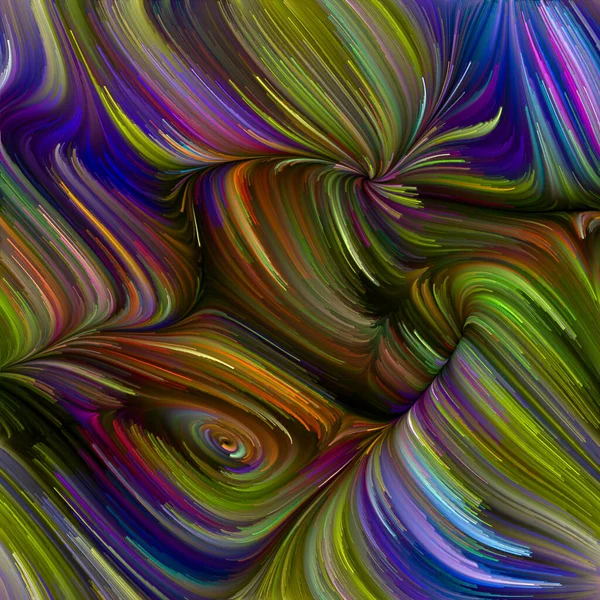 Série Color Swirl Arrangement Abstrait Mouvement Coloré Des Fibres Spectrales — Photo