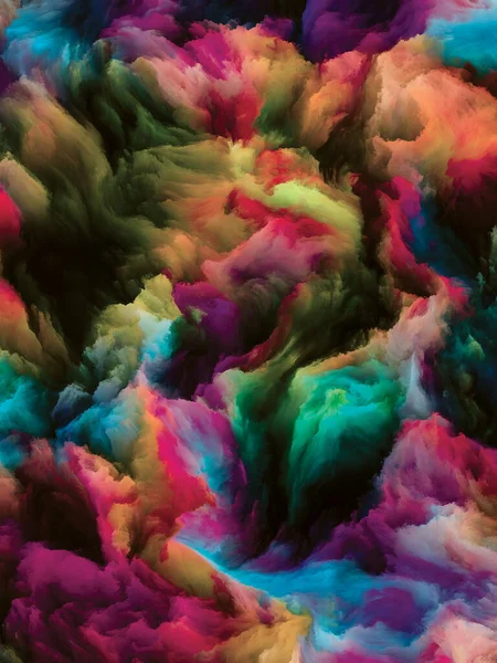 Серия Color Swirl Фоновый Дизайн Красочного Движения Жидкой Краски Холсте — стоковое фото