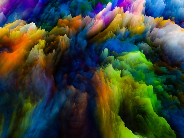 Canvas Close Series Image Rendering Colorful Fractal Paint Conceptual Relevance — Stock Photo, Image