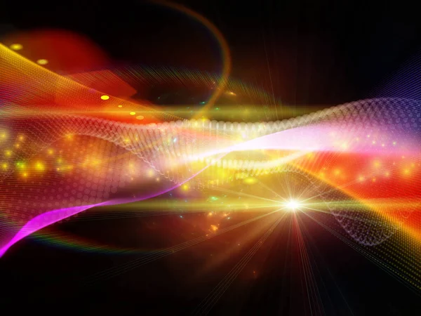 Foton Dalgaları Bilim Eğitim Bilgisayar Modern Teknoloji Konularında Işık Parçacık — Stok fotoğraf