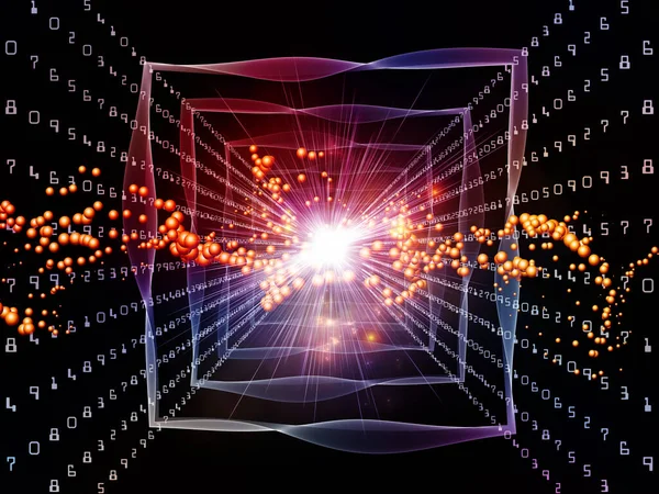 Numeri Luci Composizioni Particelle Materia Scienza Educazione Informatica Tecnologia Moderna — Foto Stock