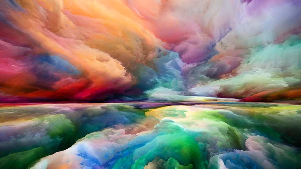 Облака Света Серия Реальности Реальности Creative Arrangement Surreal Sunset Colors — стоковое фото