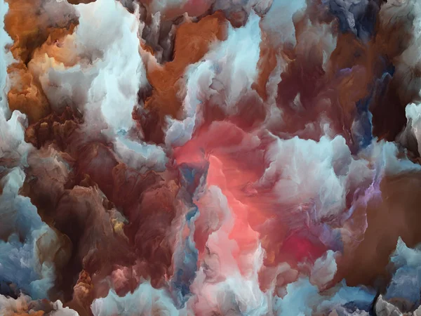 Organic Vibrant Fractal Paint Texture Resembling Turbulent Atmosphere Alien Planet — Stock Photo, Image