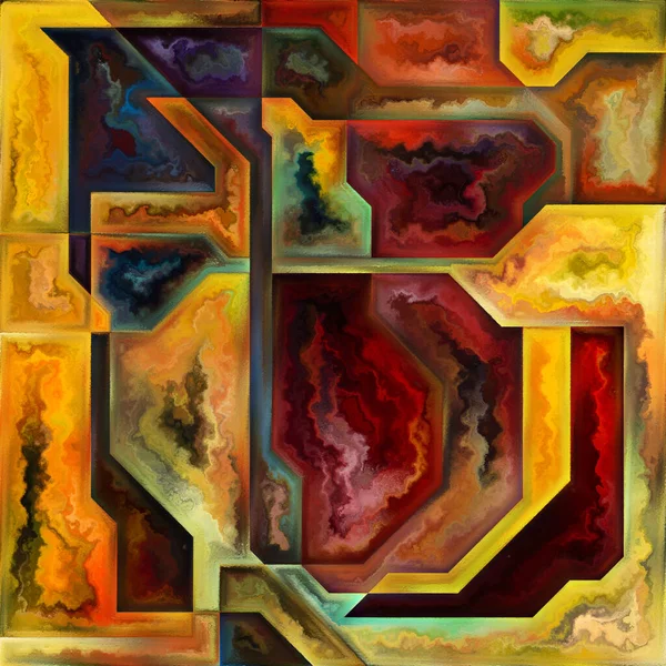 Affinity Forms Serie Vierkante Achtergrond Van Kleurrijke Vormen Texturen Het — Stockfoto