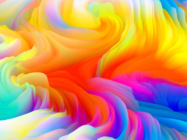 Color Storm Series Rendering Colorful Ripples Virtual Paint Serve Wallpaper — Stock Photo, Image