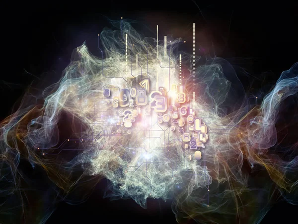 Organic Computing Series Digits Fractal Abstract Elements Design Subject Education — Stock Photo, Image