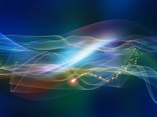 Light Wave series. Abstract background of sine waves and lights background on a subject of modern technology and science.