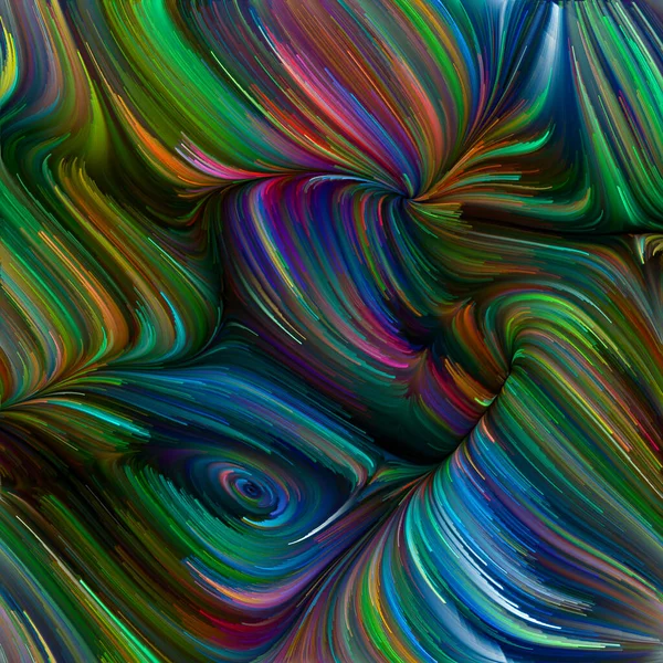 Color Swirl Serie Abstrakte Anordnung Bunter Bewegung Spektraler Fasern Zum — Stockfoto