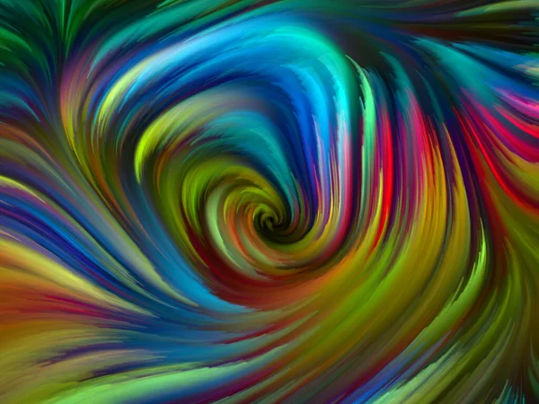 Série Color Swirl Composição Gráfica Movimento Colorido Das Fibras Espectrais — Fotografia de Stock