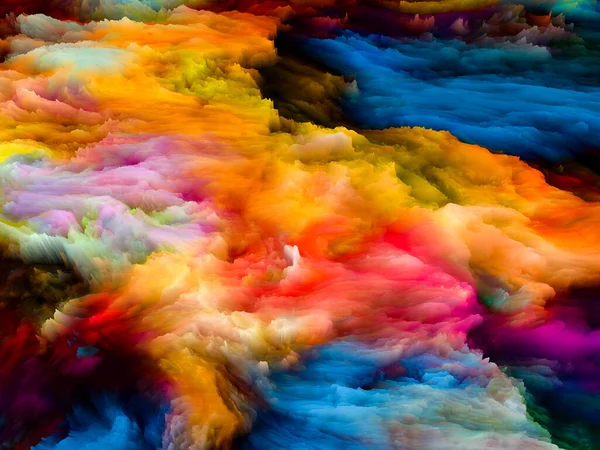 Canvas Close Σειρά Δημιουργική Διάταξη Τρισδιάστατης Αποτύπωσης Πολύχρωμου Fractal Χρώματος — Φωτογραφία Αρχείου