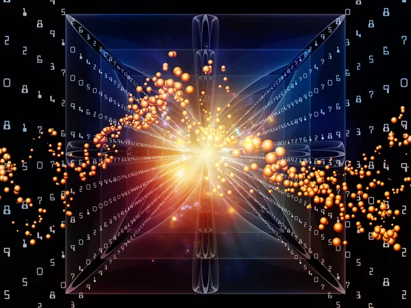 Nombres Lumières Compositions Particules Sur Science Éducation Informatique Technologie Moderne — Photo