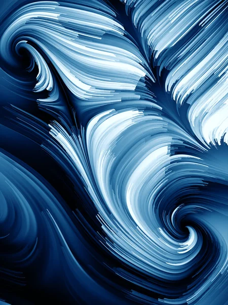 Paint Swirl Series Arrangement Detailed Motion Paint Fibers Digital Canvas — Stock Photo, Image