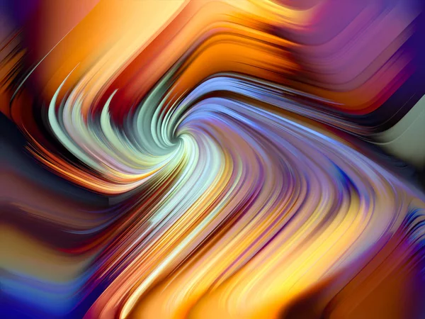 Paint Swirl Series Composition Detailed Motion Paint Fibers Digital Canvas — Stock Photo, Image