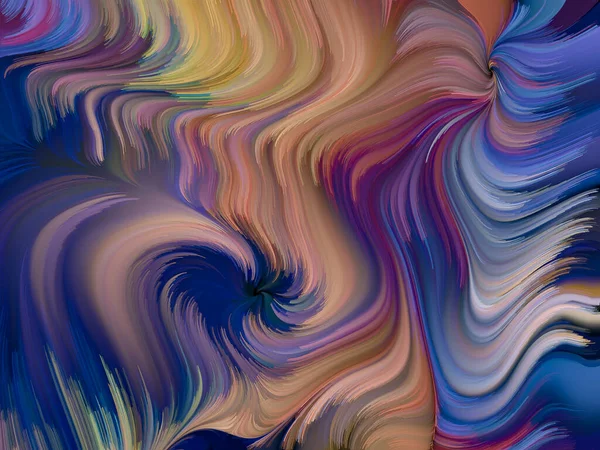 Paint Swirl series. Composition of detailed motion of paint fibers on digital canvas for subject of design, creativity and art