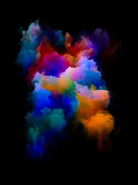 Canlı Parçacık. Gökkuşağı Adası serisi. Sanat, yaratıcılık ve tasarım üzerine çalışmalar için canlı renk ve gradyanların arkaplan tasarımı