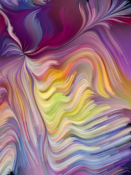 Paint Swirl series. Composition of detailed motion of paint fibers on digital canvas for subject of design, creativity and art