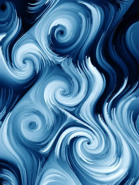 Малювати Серію Вихорів Абстрактний Дизайн Деталізованого Руху Лакофарбових Волокон Цифровому — стокове фото
