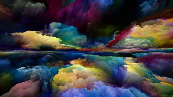 Aldilà Dei Colori Paesaggi Della Serie Mente Composizione Colori Brillanti — Foto Stock