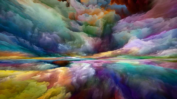 Rainbow Enlightenment Escape Reality Interaction Des Couleurs Textures Lever Soleil — Photo