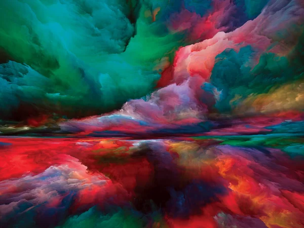 Paradieslandschaft Serie Color Dreams Anordnung Von Farbe Texturen Und Farbwolken — Stockfoto