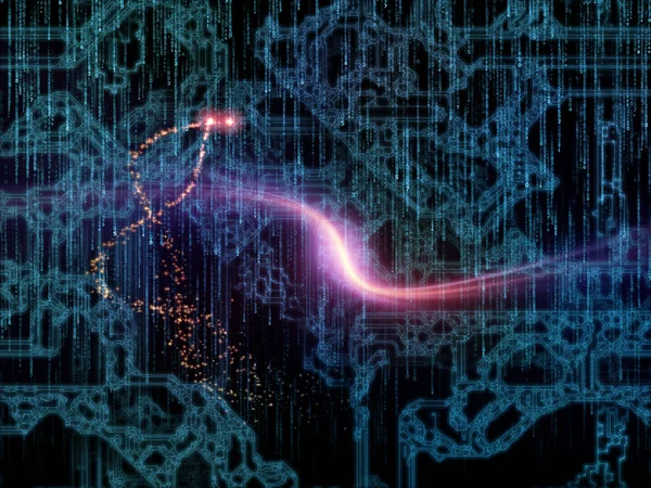 Tela Materia Interacción Umbers Luces Patrones Fractales Tema Matemáticas Ciencias — Foto de Stock