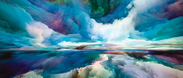 Nuages Spectraux Escape Reality Toile Fond Des Couleurs Textures Lever — Photo