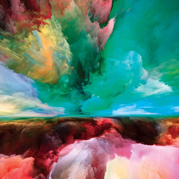 光の雲 現実逃避シリーズ 風景画 想像力 創造性と芸術上のプロジェクトのためのシュールな日の出の色とテクスチャの構成 — ストック写真