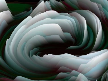 Sinüs Kumaşı. Boyutsal Dalga serisi. Girdap Rengi Dokusunun arka plan tasarımı. Sanat, yaratıcılık ve tasarım konularında 3 boyutlu türbülans oluşturma