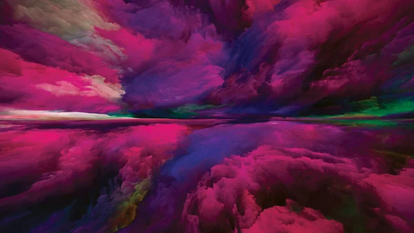 Wolken Des Jenseits Flucht Die Realität Hintergrund Surrealer Sonnenaufgangsfarben Und — Stockfoto