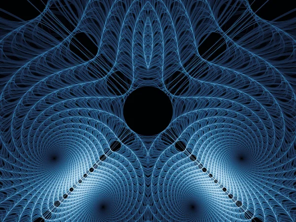 Visualizando Séries Matemática Linhas Azuis Universo Fractal Intricate Render Topologia — Fotografia de Stock