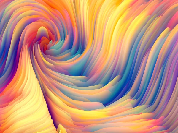 Kleur Storm Serie Illustratie Van Kleurrijke Golven Van Virtueel Schuim — Stockfoto