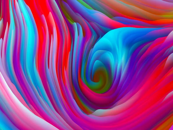 Surface Twist Dimensional Wave Series Arrangement Swirling Color Texture Rendering — Stock Photo, Image