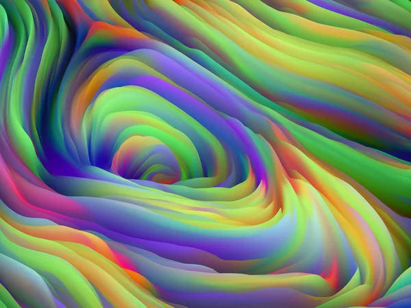 Superficie Torcida Serie Dimensional Wave Composición Textura Color Remolino Representación — Foto de Stock