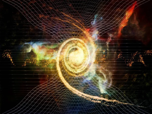 Numery Serii Rzeczywistości Strumień Cyfr Układ Spiralnych Elementów Fraktalnych Temat — Zdjęcie stockowe