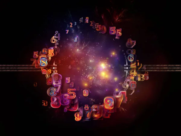 Information Cloud Numbers Lights Abstraction Subject Modern Technologies Education Science — Stock Photo, Image
