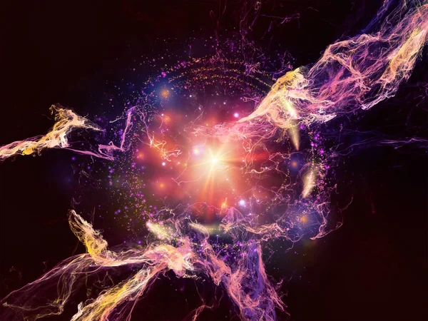 Elementos Nebulosa Fractal Texturas Orgânicas Luzes Sobre Ciência Educação — Fotografia de Stock