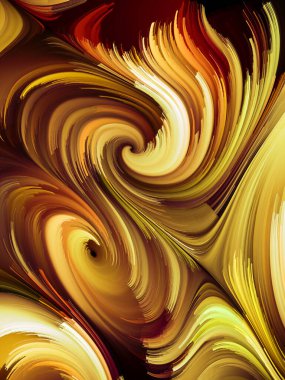 Boya girdabı serisi. Tasarım, yaratıcılık ve sanatla ilgili dijital tuval üzerindeki boya liflerinin detaylı hareketlerinden oluşan soyut tasarım