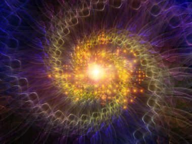 Light Spiral serisi. Eğitim ve sanat konusunda fraktal spiral ve ışık etkileşimi.