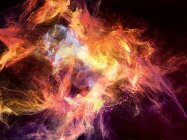 Fraktal nebula elementleri, organik dokular ve bilim ve eğitim konularındaki ışıklar