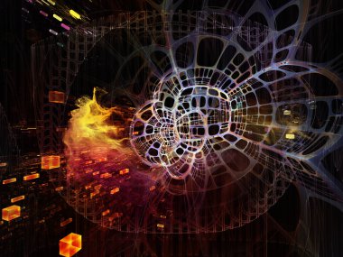 Uzay kumaşının bozulması. Topolojik şebekelerin 3 boyutlu yorumlanması ve eğitim, bilim ve modern teknoloji konularındaki soyut unsurlar