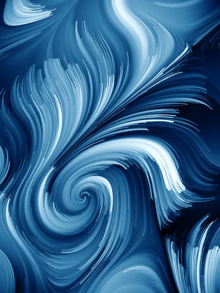 Малювати Серію Вихорів Абстрактний Дизайн Деталізованого Руху Лакофарбових Волокон Цифровому — стокове фото