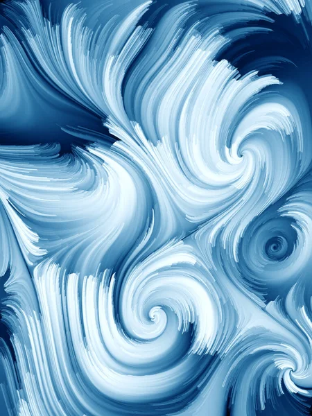 Paint Swirl series. Background design of detailed motion of paint fibers on digital canvas on the subject of design, creativity and art